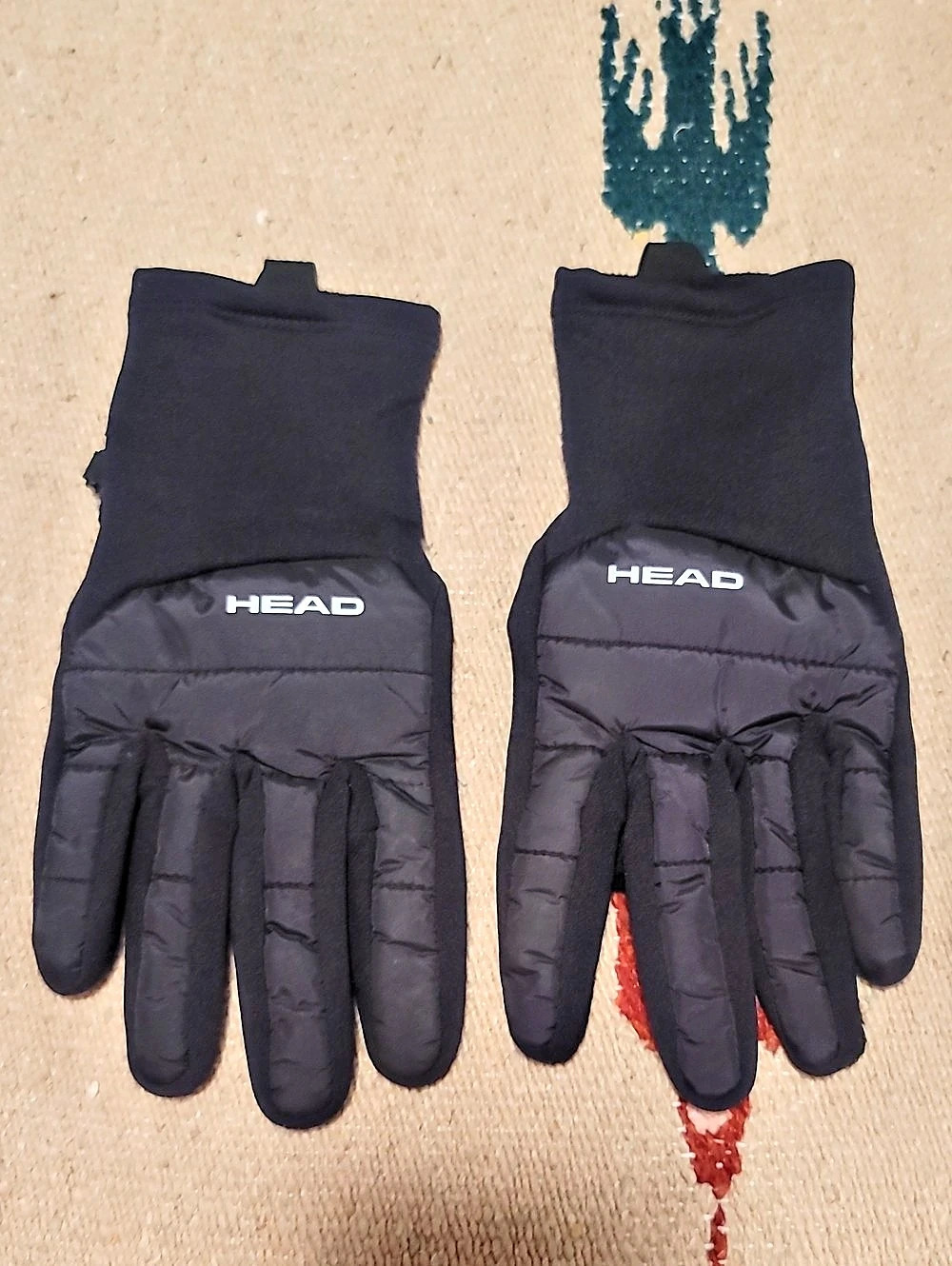 NWOT HEAD Mens Black Sensatec Quilted Touchscreen Cozy Warm Ski Athletic Gloves
